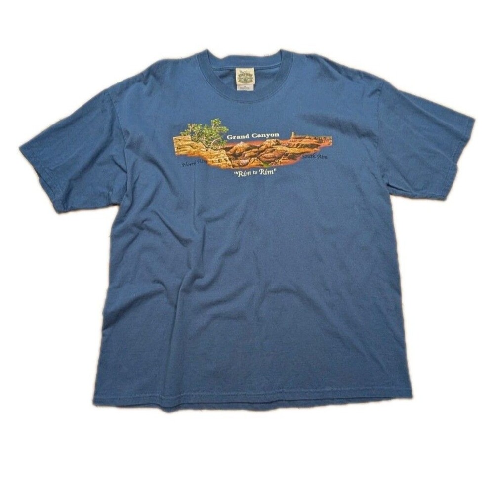 Vintage Fred Harvey Trading Company Rim To Rim Grand Canyon XXL T-Shirt Blue